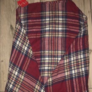 Red white and blue textured poncho